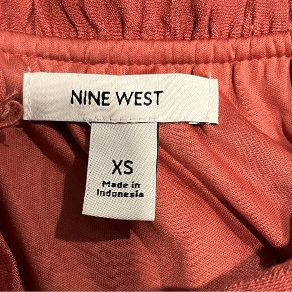 Nine West Ruffle Blouson Dress in Mauve Jewel Size XS - Picture 7 of 10